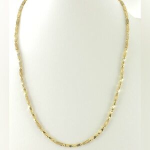 Napier Signed Vintage Gold Tone Twisted Bead 1970's Necklace